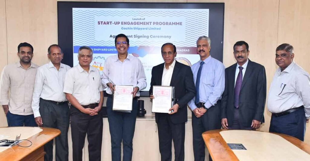 Cochin Shipyard Signs an MoU With Iit Madras To Promote Start-Ups