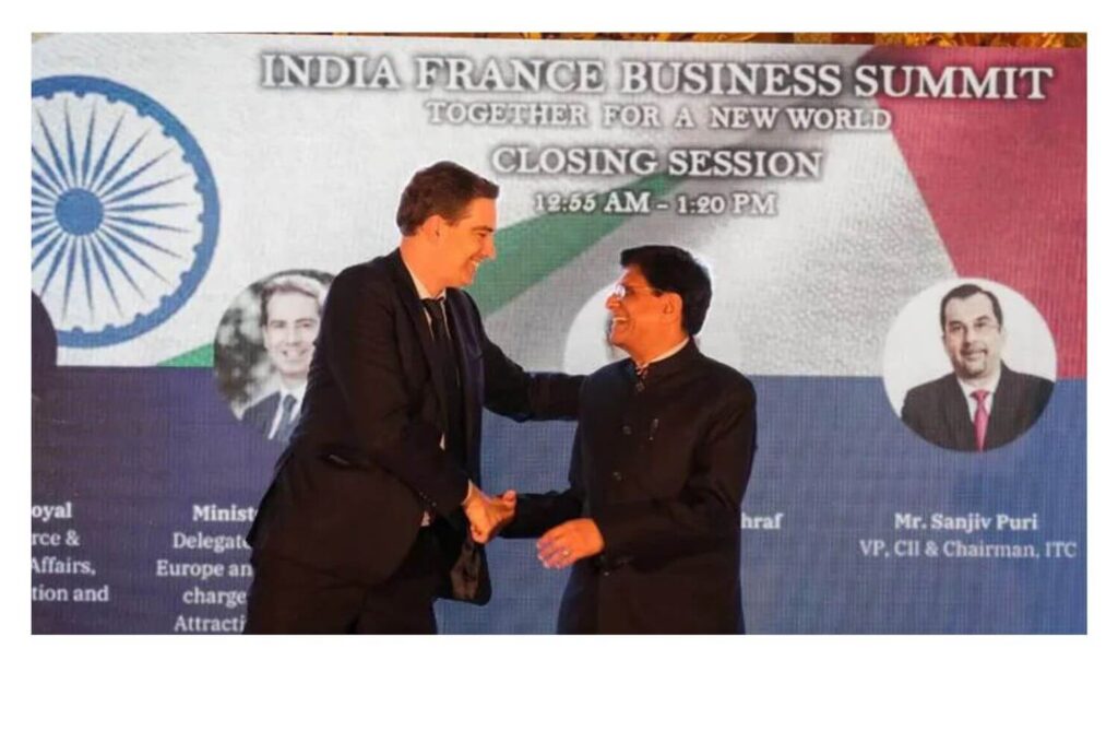 Piyush Goyal Meets French Counterpart Olivier Becht in Paris on Thursday