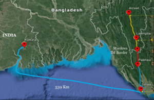 Sarbananda Sonowal Receives the First Indian Cargo Ship at Sittwe Port