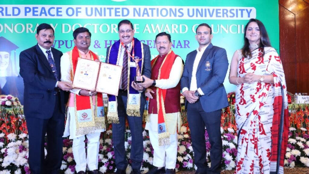 Dr. Pushpendra Pratap Singh recognised with Doctorate in International Business from World Peace of United Nations University