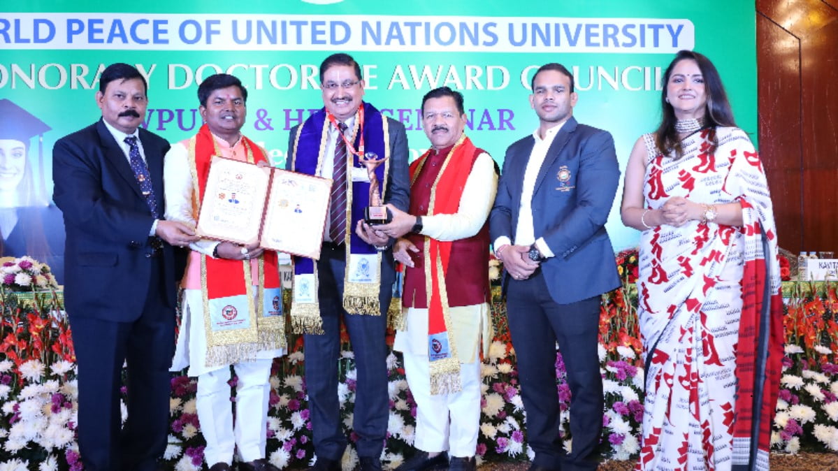 Dr Pushpendra Pratap Singh recognised with Doctorate in International Business from World Peace of United Nations University