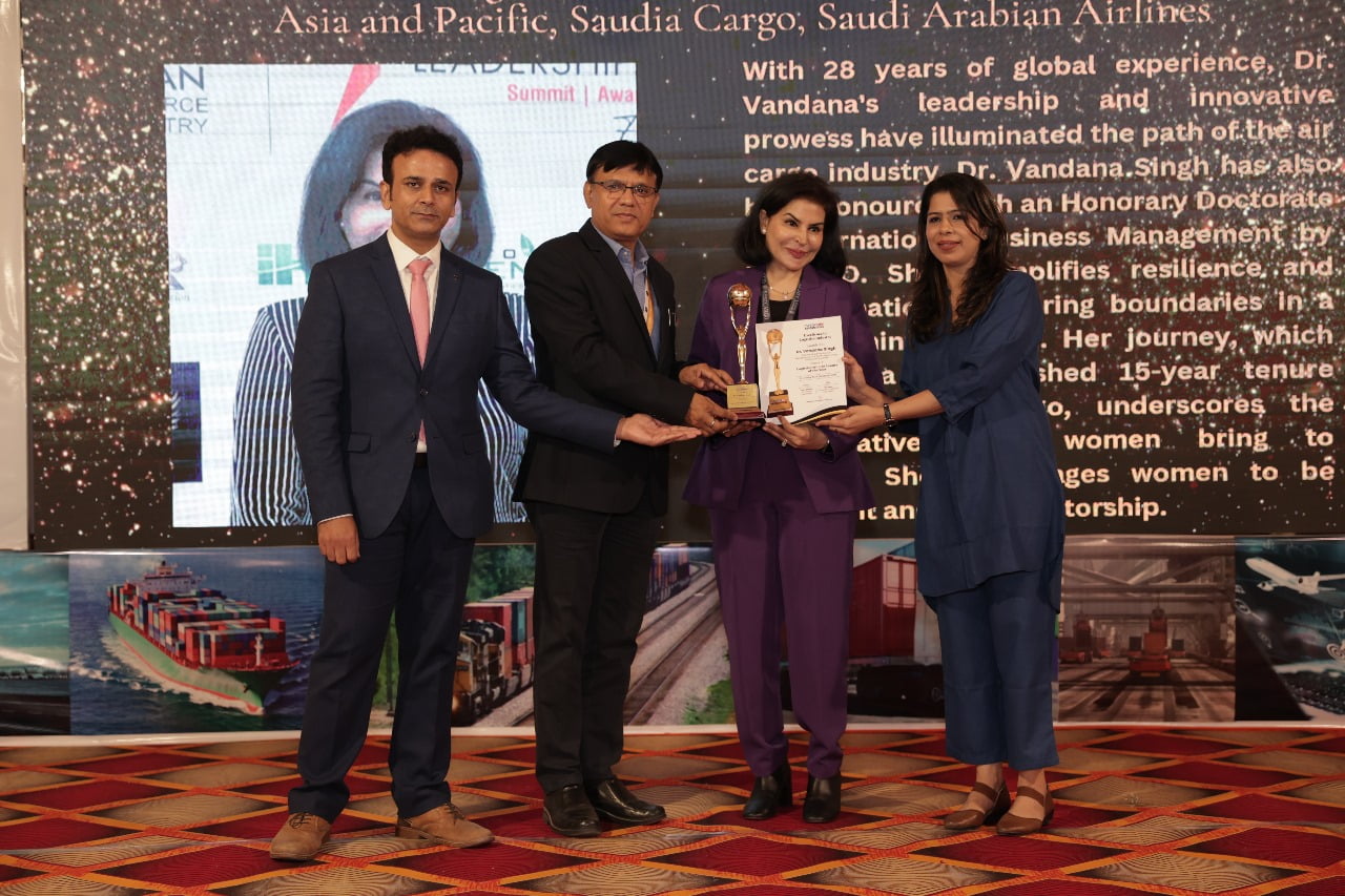 Logistics Woman Leader of the Yearawarded to Dr Vandana Singh at CargoNXT Recognitions 2