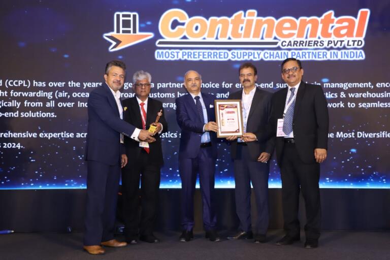 Continental Carriers honoured as 'Most Diversified Logistics Company of the Year'