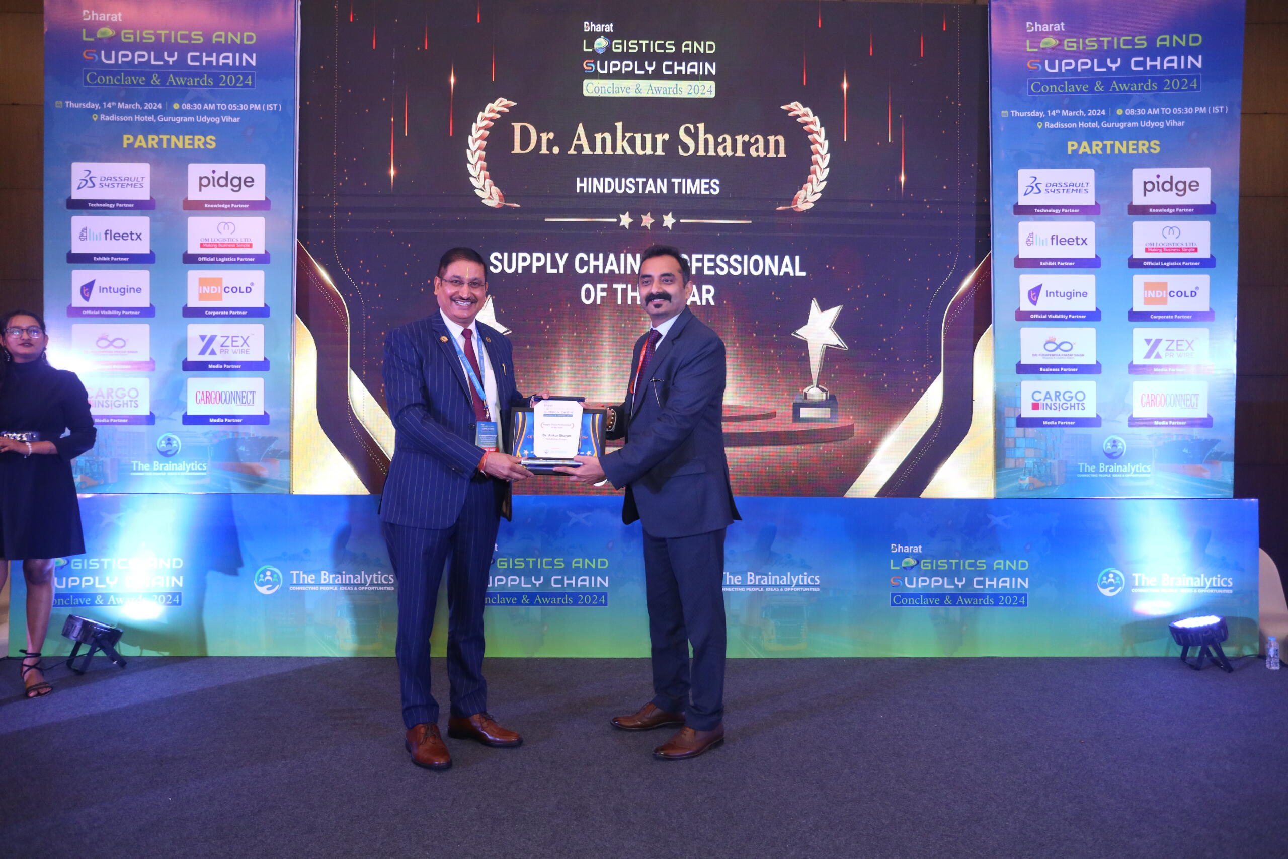 Dr Ankur Sharan honoured as Supply Chain Professional of the Year at the Bharat Logistics  Supply Chain Conclave