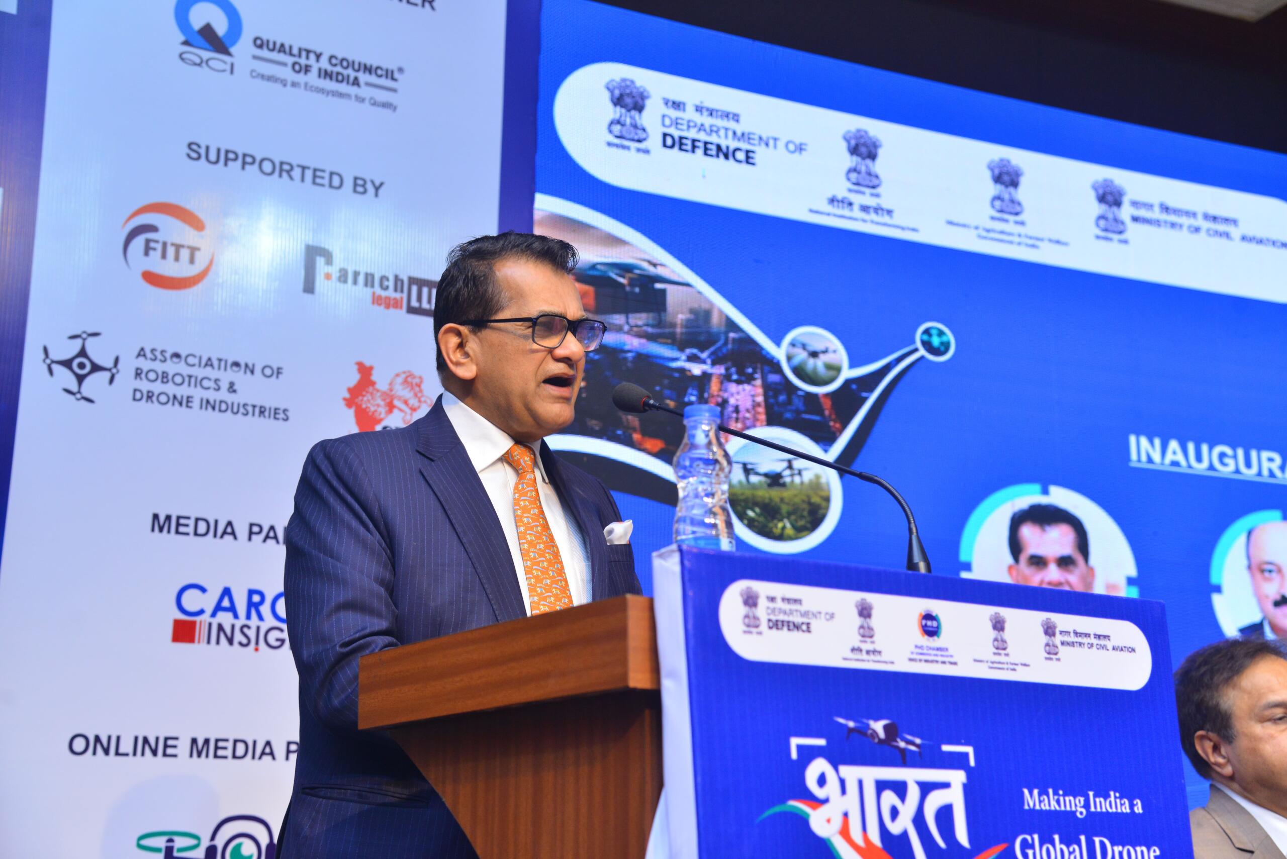 Indias drone integration to propel inclusive growth Amitabh Kant at Bharat Drone Manthan-2024