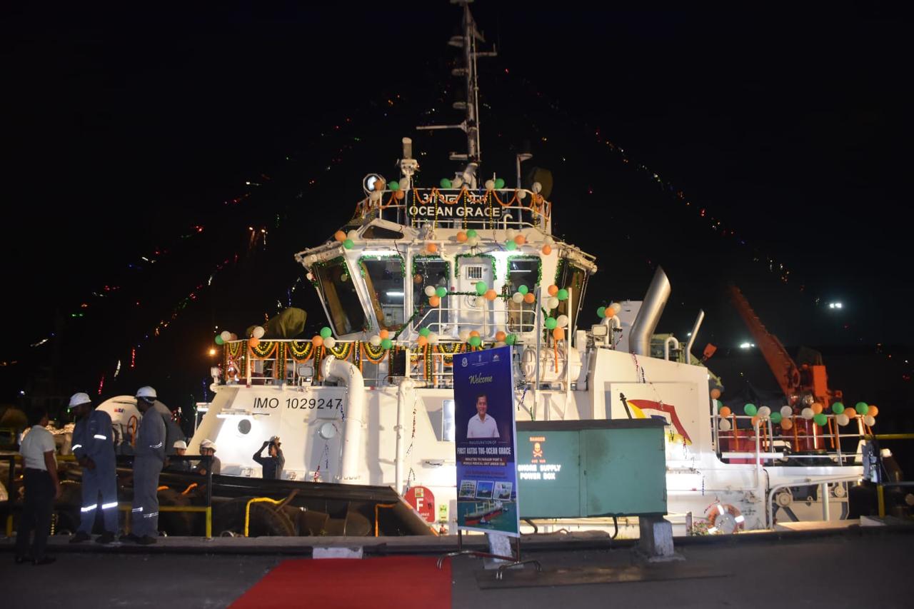 Sarbananda Sonowal unveils first Made-in-India ASTDS Tug