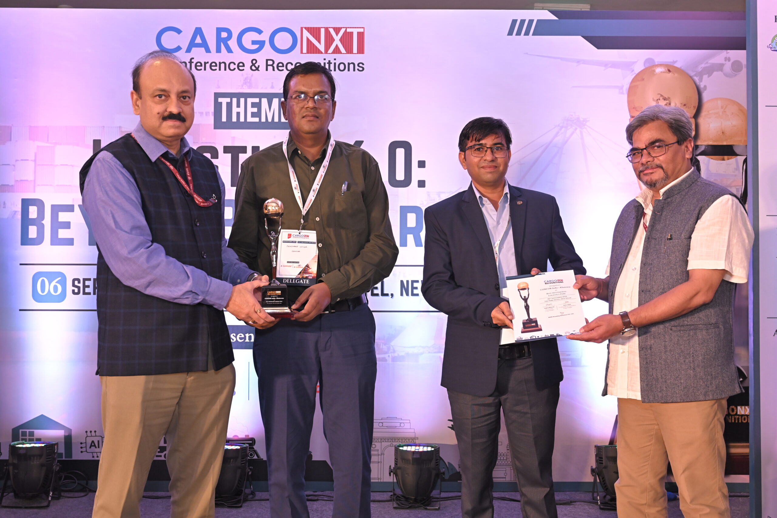 CONCOR Indias Khatuwas honored as Best Multimodal Logistics Park at CargoNXT