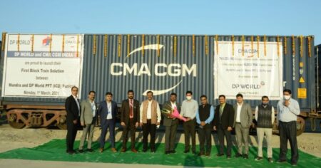 CONCOR ICD/DDL (Ludhiana) flags off CMA CGM's first block train to Mundra