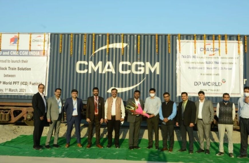 CONCOR ICD/DDL (Ludhiana) flags off CMA…