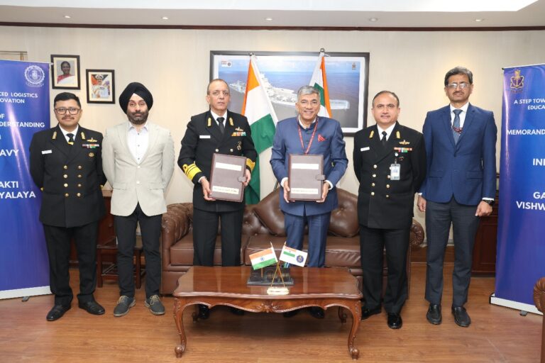 Indian Navy and Gati Shakti Vishwavidyalaya join hands for logistics training and research 