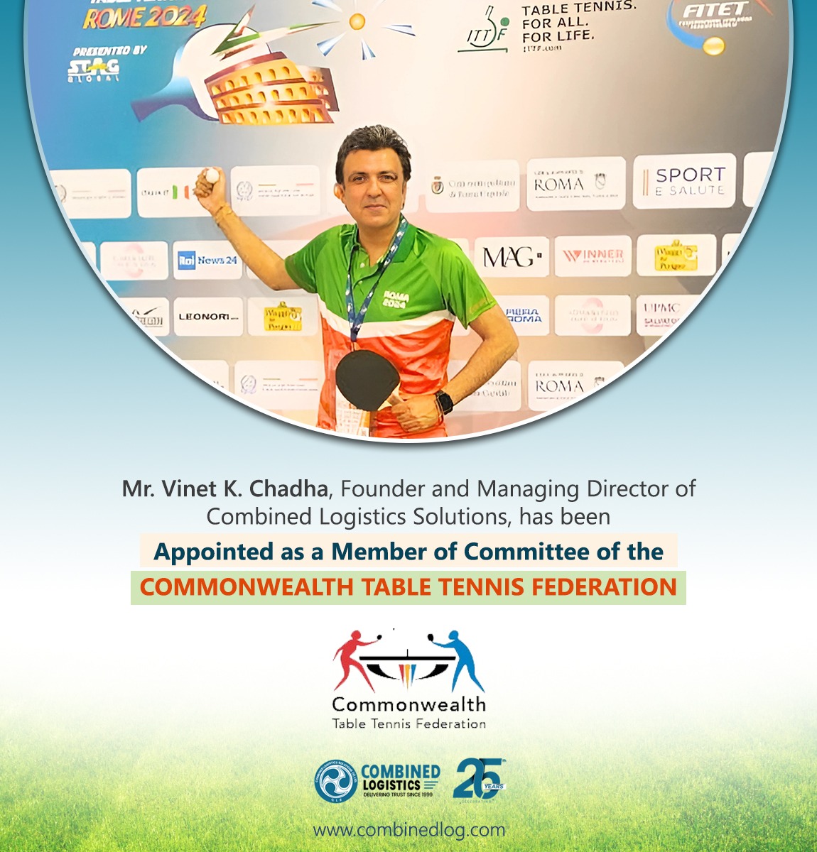 Vinet K. Chadha joins Commonwealth Table Tennis Federation committee