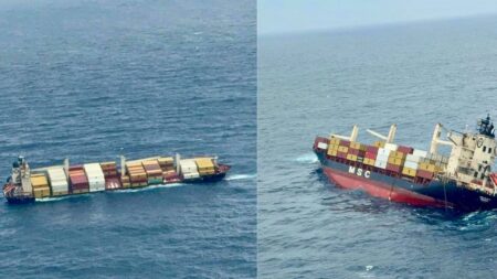Cargo ship MSC Elsa 3 capsises off Kochi; rescue ops ongoing
