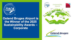 Ostend Bruges airport wins TIACA’s 2025 Corporate Sustainability award