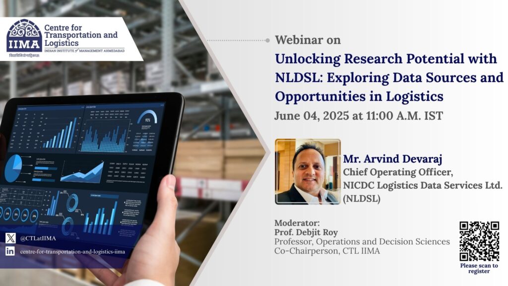 IIM Ahmedabad, NLDS spotlight AI-ready logistics data at research webinar 1 IIM Ahmedabad, NLDS spotlight AI-ready logistics data at research webinar