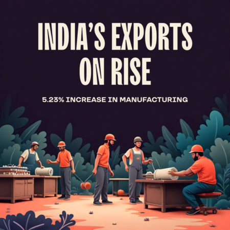 India’s exports rise 5.23% to $277.63B in Apr–Jul 2025, led by manufacturing