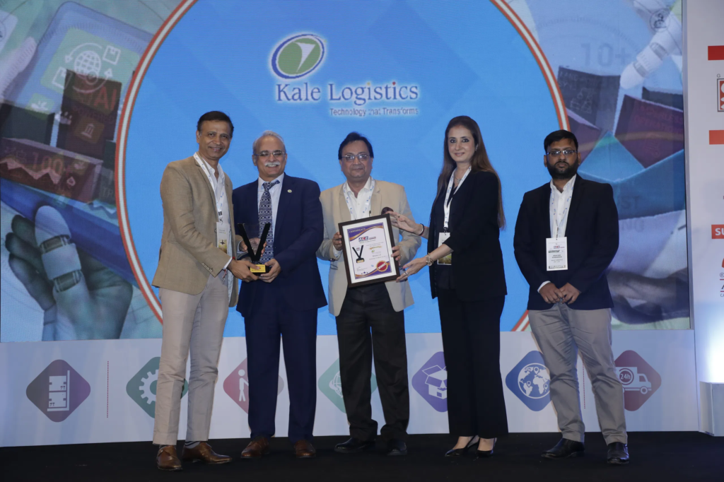 Kale Logistics wins Technology Excellence Award at EXIM India ACE 1 Kale Logistics wins Technology Excellence Award at EXIM India ACE