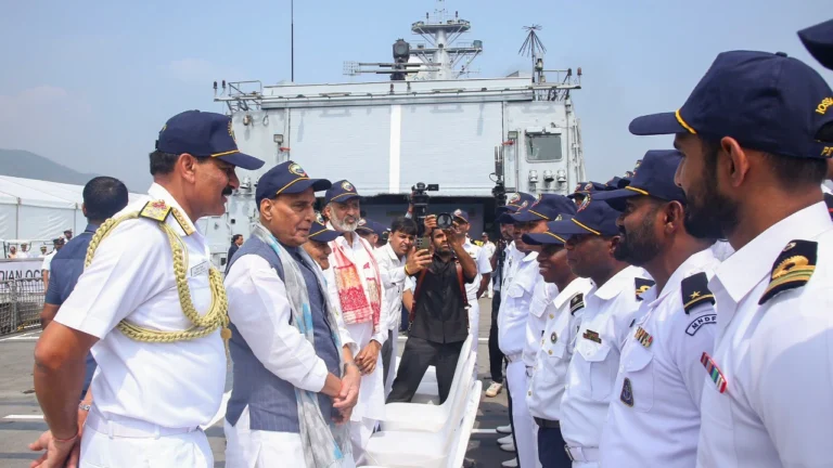 Rajnath hails Navy’s role in securing $5.6 billion maritime trade Rajnath hails Navy’s role in securing $5.6 billion maritime trade