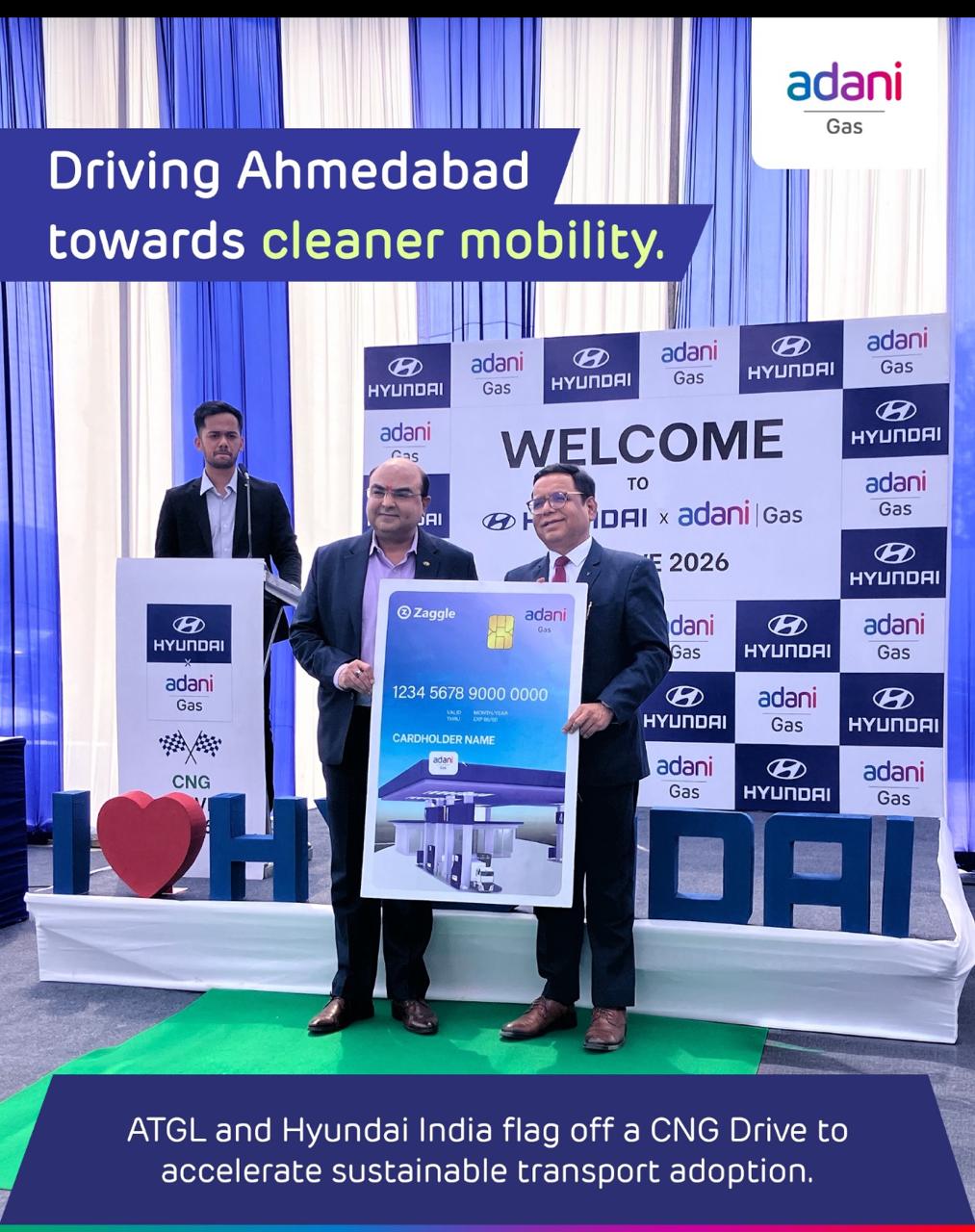 Home 21 Zaggle launches closed-loop CNG fleet solution at ATGLโHyundai drive