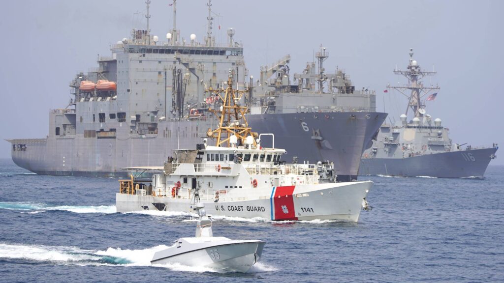 US Navy escorts vessels through Strait of Hormuz US Navy escorts vessels through Strait of Hormuz