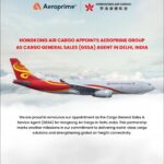 Aeroprime appointed as Hong Kong Air Cargo GSSA for Delhi