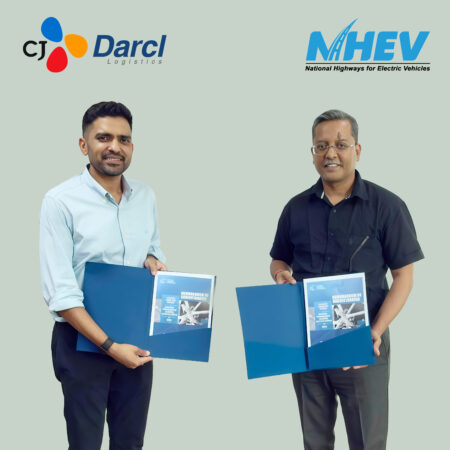 CJ Darcl and NHEV sign MoU for electric freight highways
