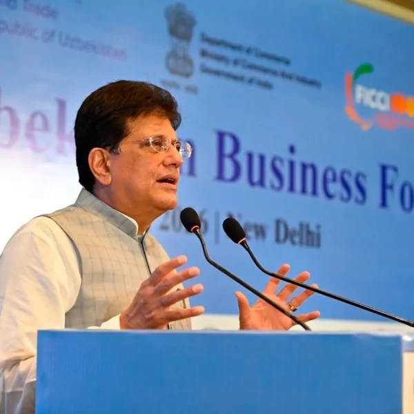 Goyal Calls for Doubling India-Uzbekistan Trade in Three Years