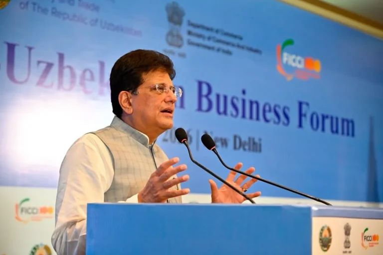 Goyal Calls for Doubling India-Uzbekistan Trade in Three Years