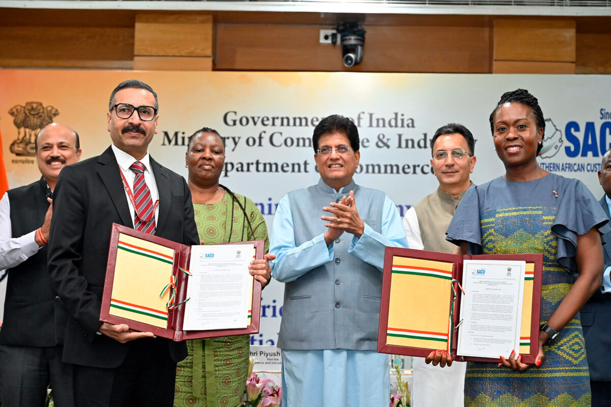 India and SACU Sign ToR to Begin PTA Negotiations